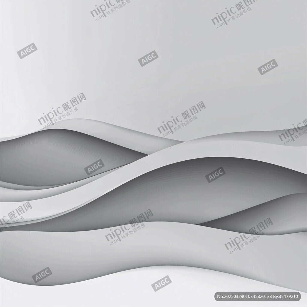 简约灰白波浪抽象背景图
