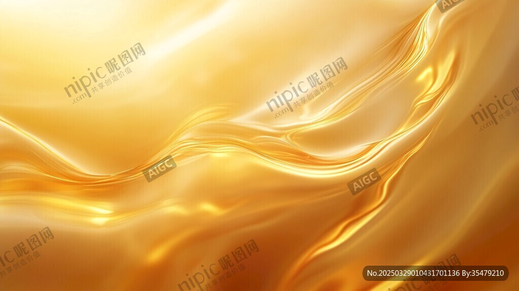 金色流动质感背景画面