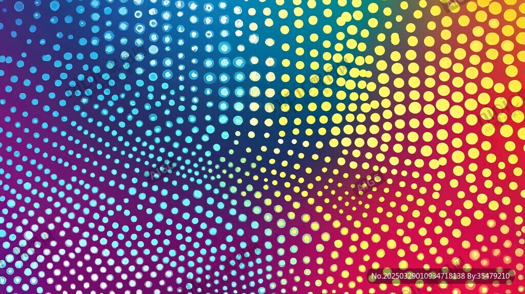 多彩半色调波点背景图案