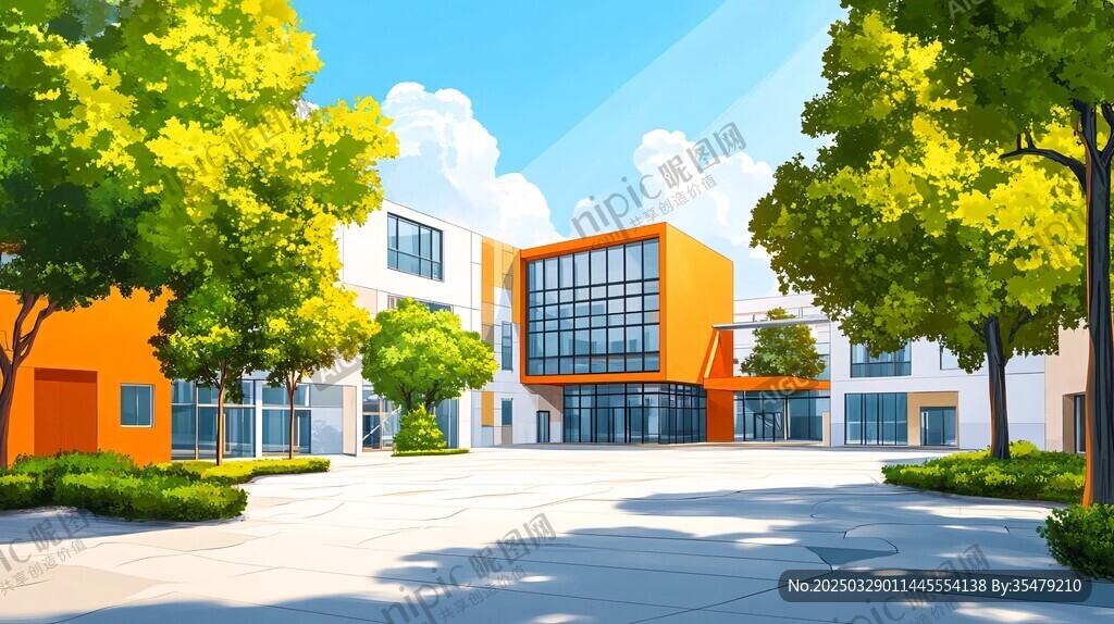 现代风格校园建筑景观