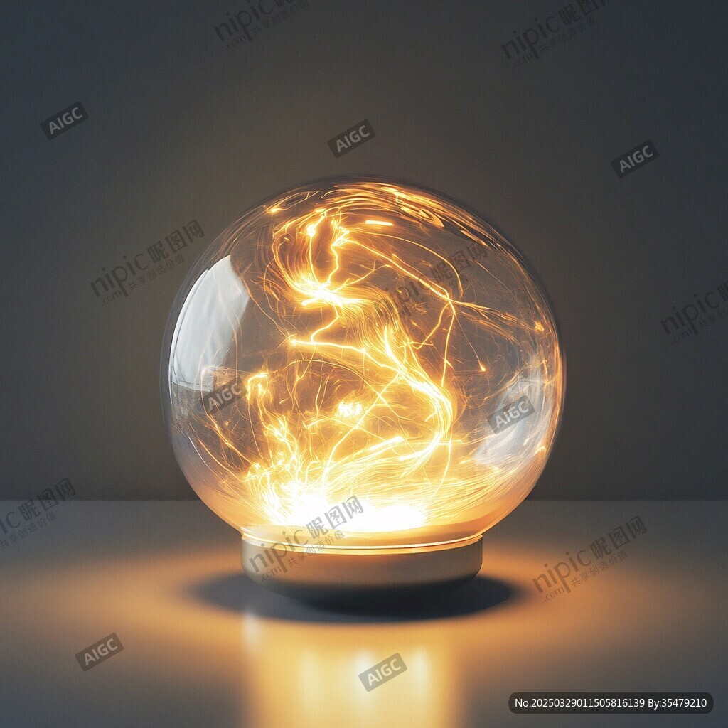 发光魔法水晶球 奇幻氛围