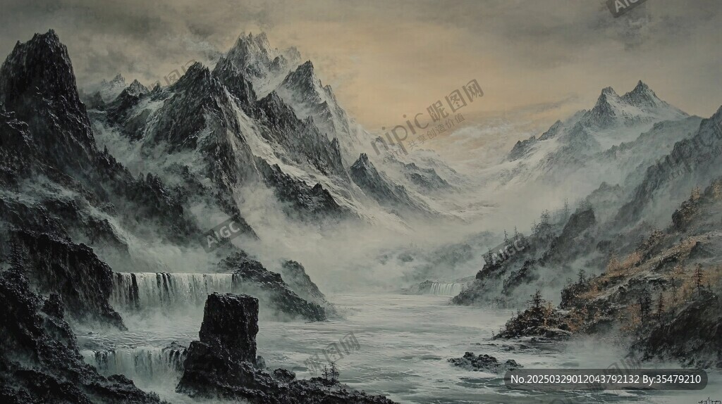 壮丽山水间的梦幻景致