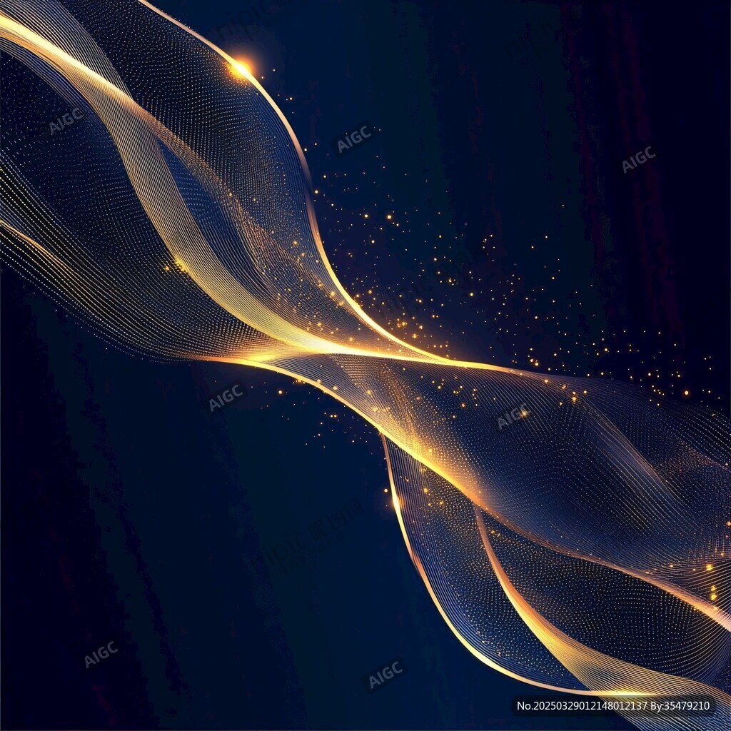梦幻金色流光背景图
