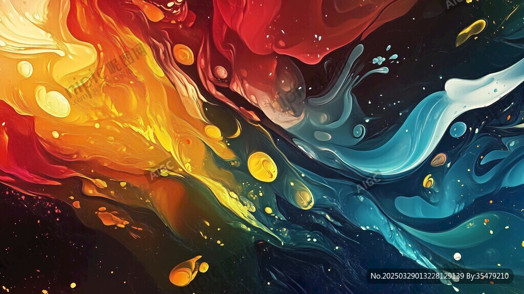 绚丽色彩流体艺术抽象图