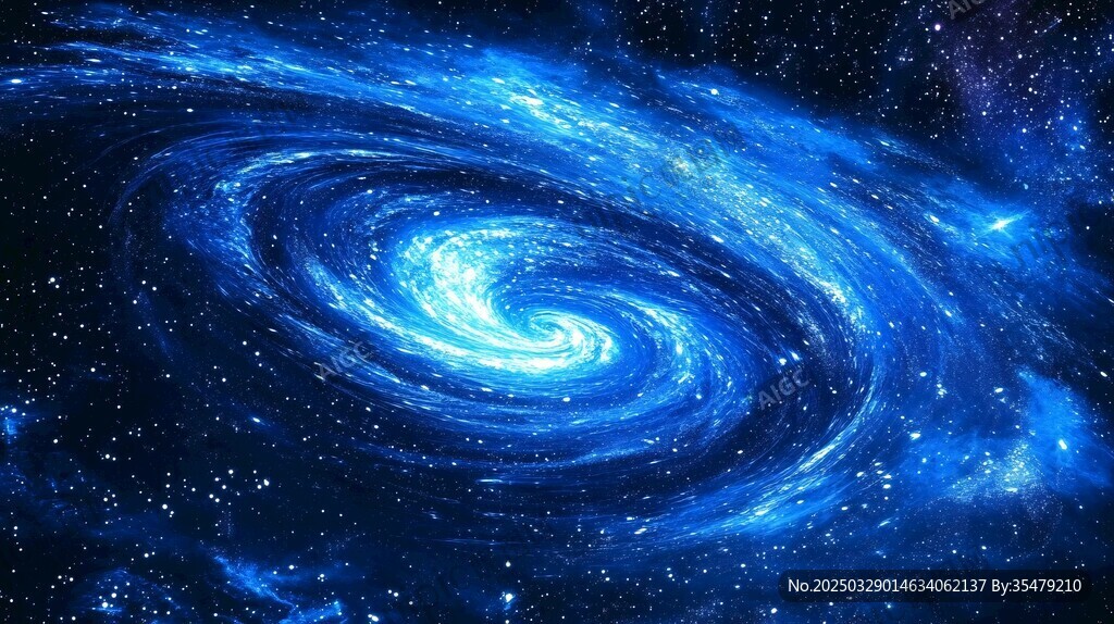 梦幻蓝色漩涡星系