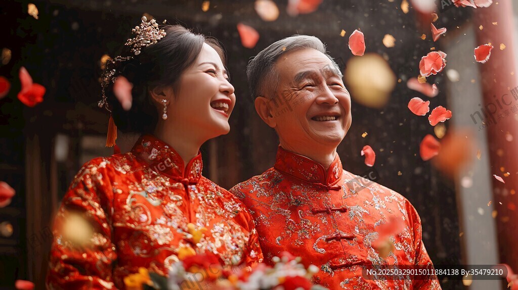 中式婚礼父女温馨幸福瞬间