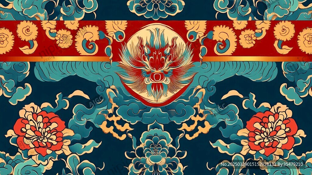 中式传统龙纹吉祥图案