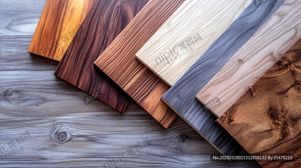 多样实木板材展示