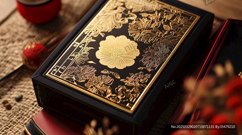 中式精美雕花首饰盒