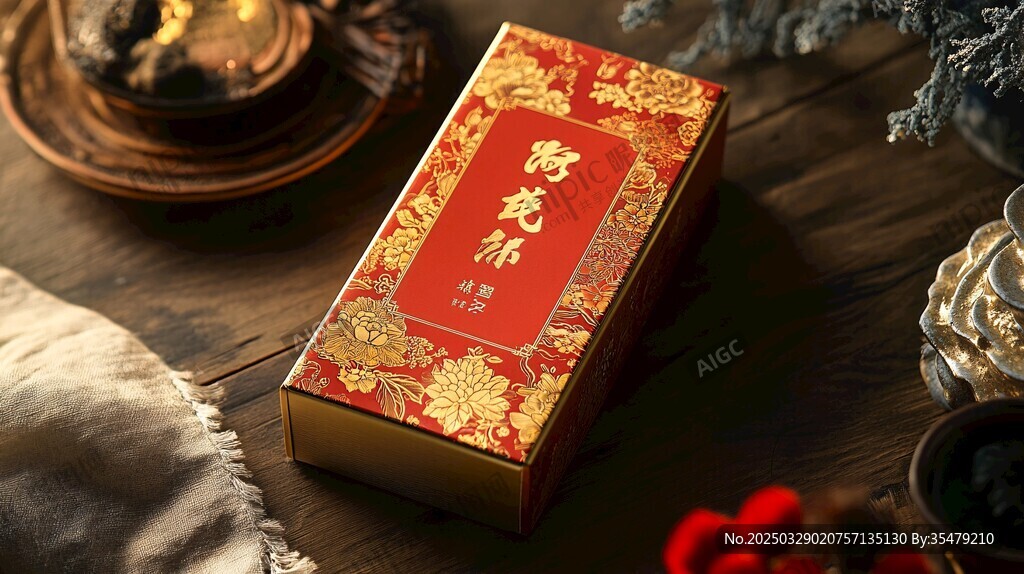 精致阿胶糕礼盒展示