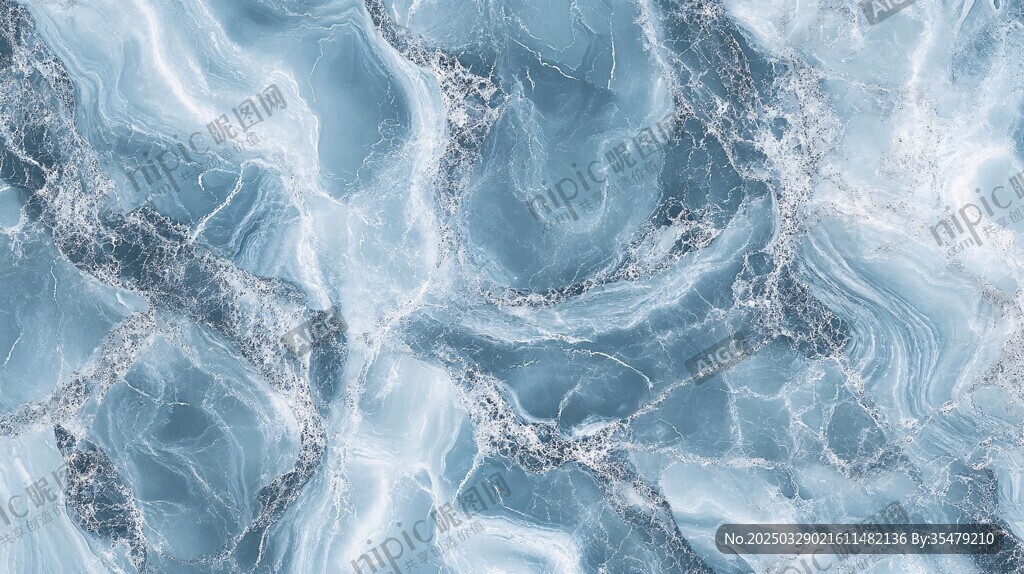 蓝调水墨风大理石纹理