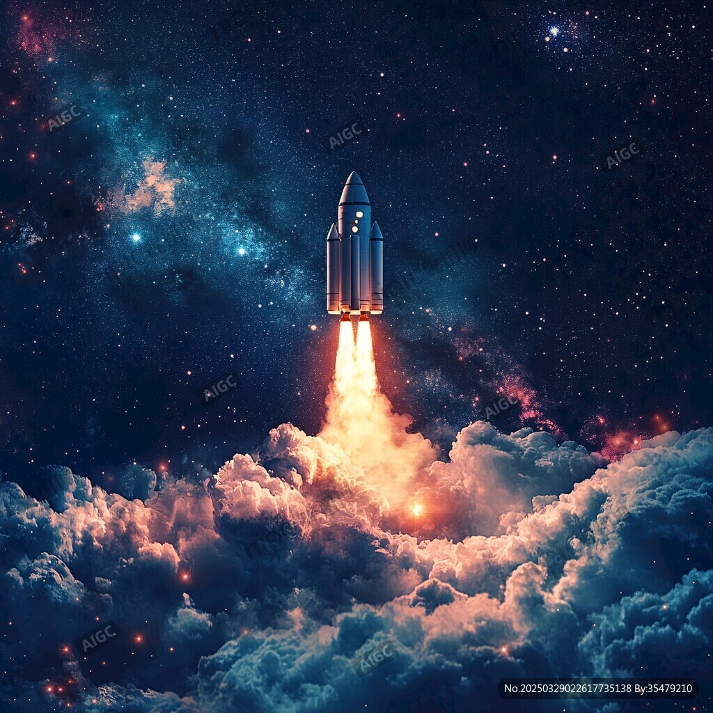 火箭升空 探索浩瀚宇宙