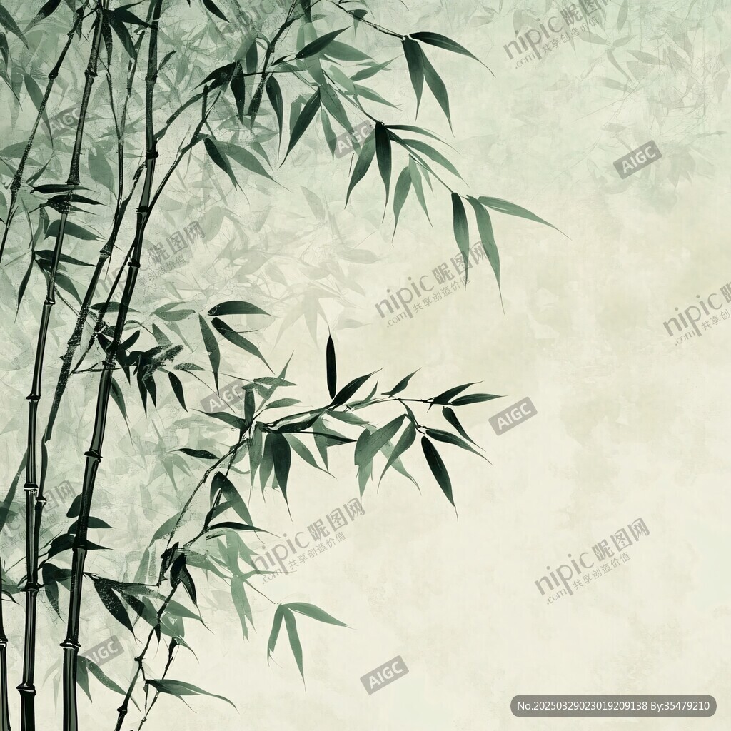 水墨翠竹图