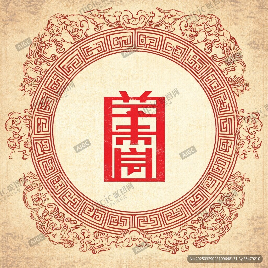 中式传统福寿纹图案设计