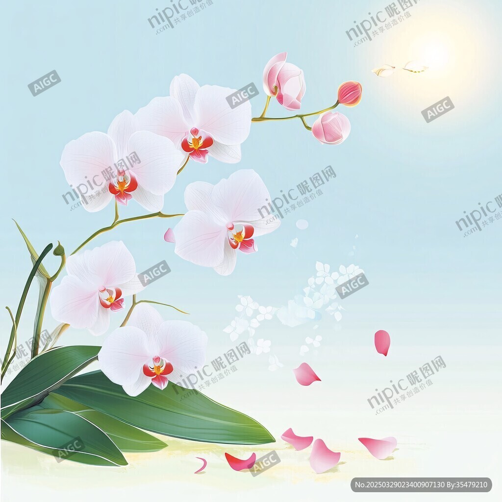春日幽兰绽放唯美画面