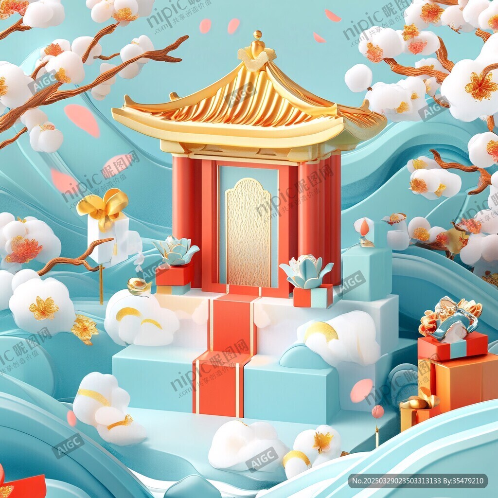 中式古风节日庆典场景