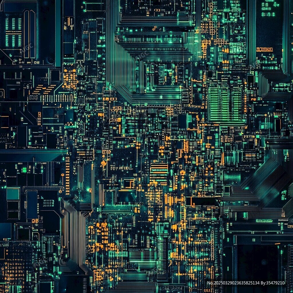 科技感十足的电路板图案