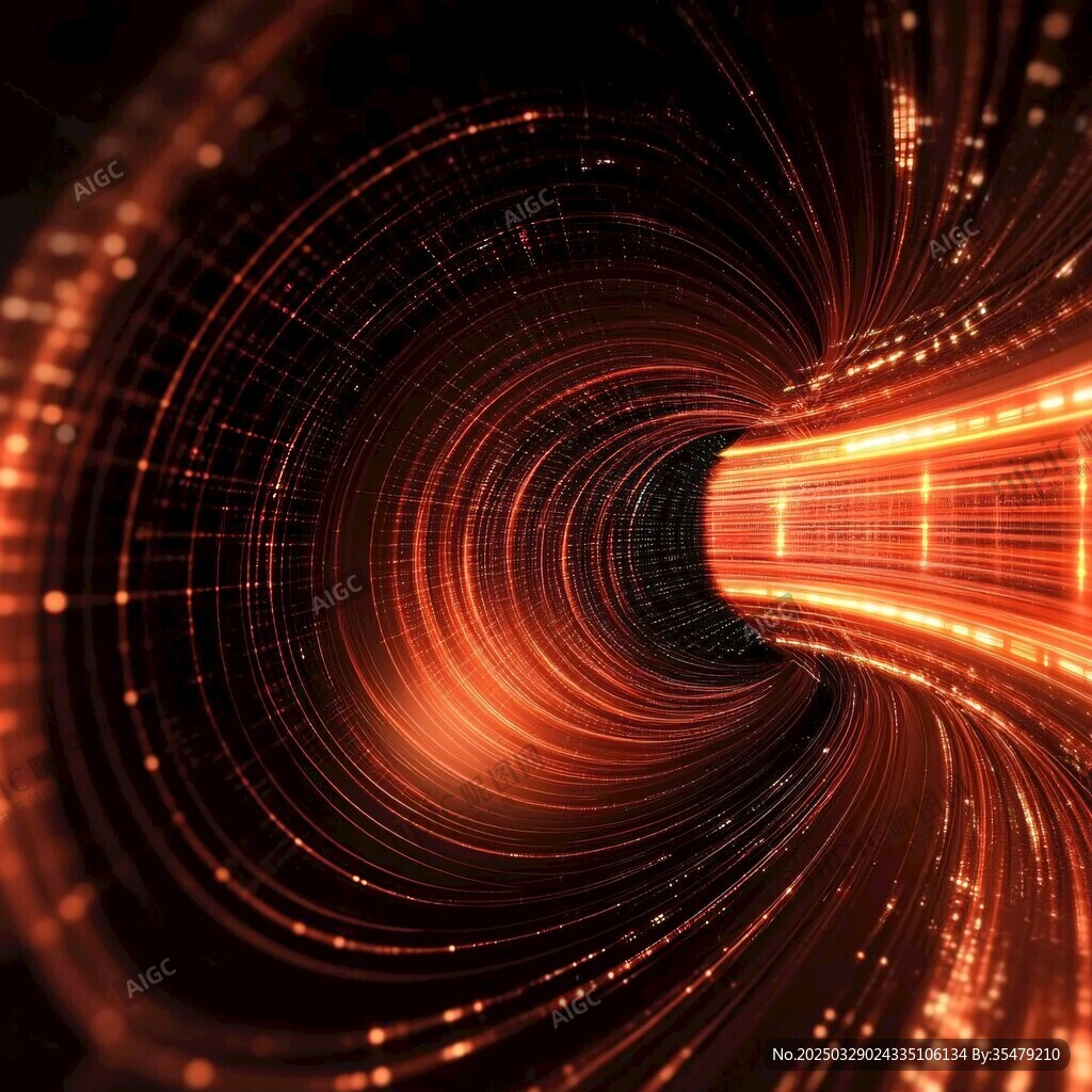 科技感时空隧道光影背景