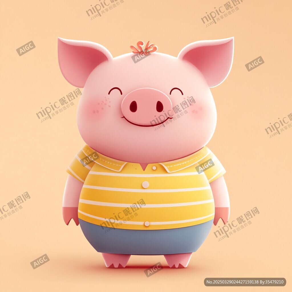 可爱小猪卡通形象