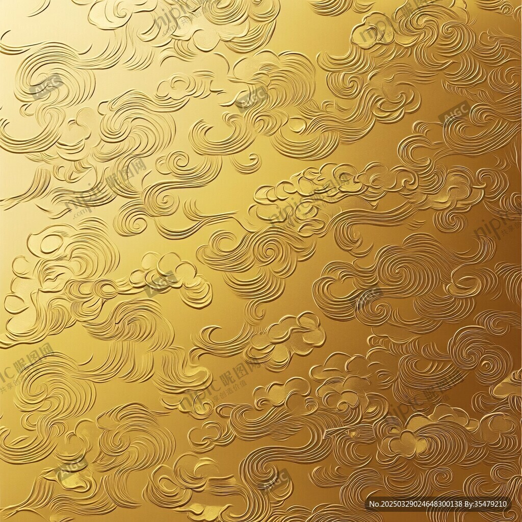 金色云纹背景图案