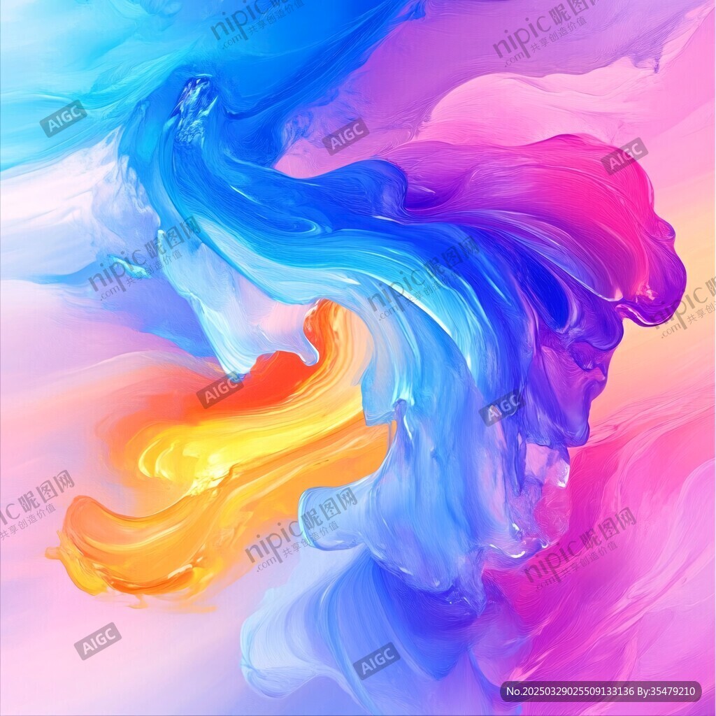 梦幻色彩流体艺术画面