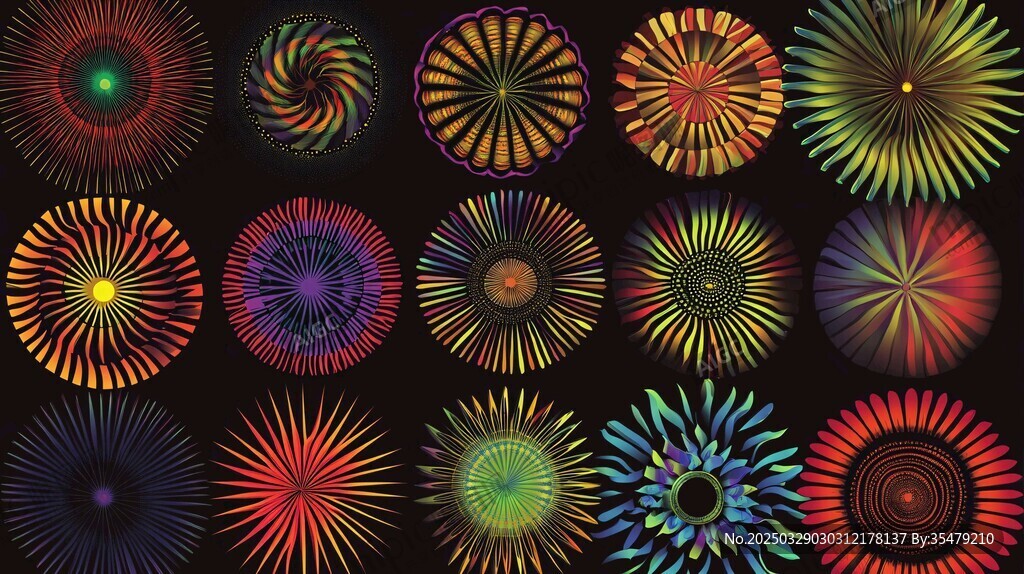 炫彩烟花图案集合