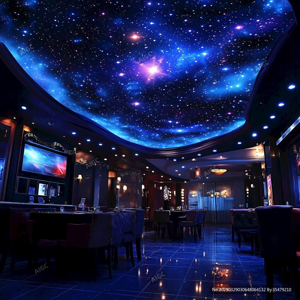 梦幻星空主题餐厅内部