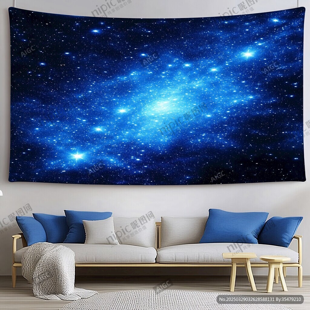 梦幻星空挂毯装饰温馨客厅