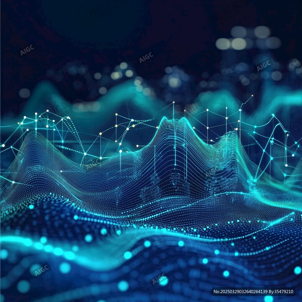 科技感数字波形视觉画面