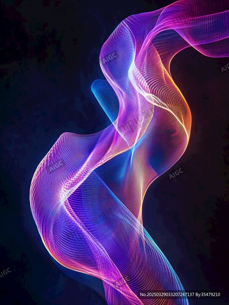 梦幻炫彩流动光线艺术