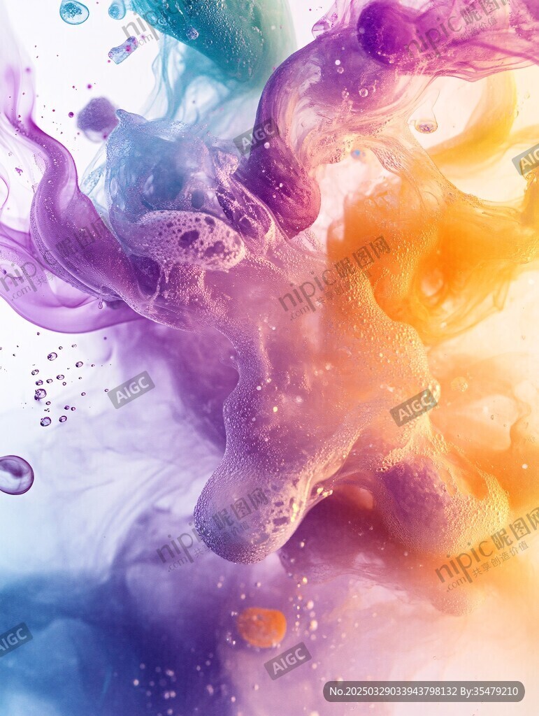 色彩交融的梦幻流体艺术
