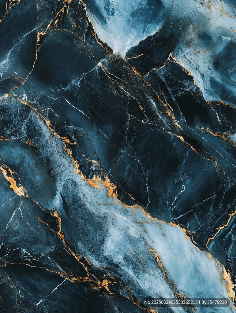 蓝金大理石纹理背景图案