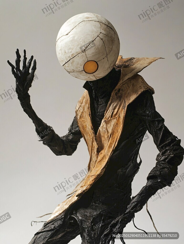 奇异独眼人形雕塑展示