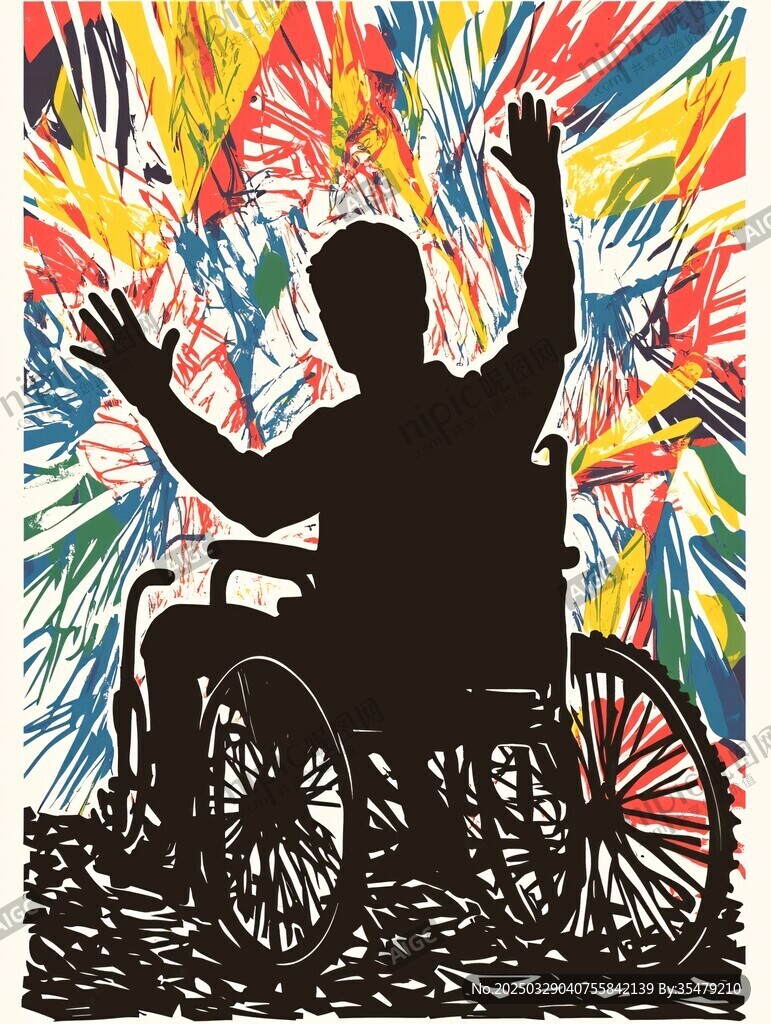轮椅上的活力身影