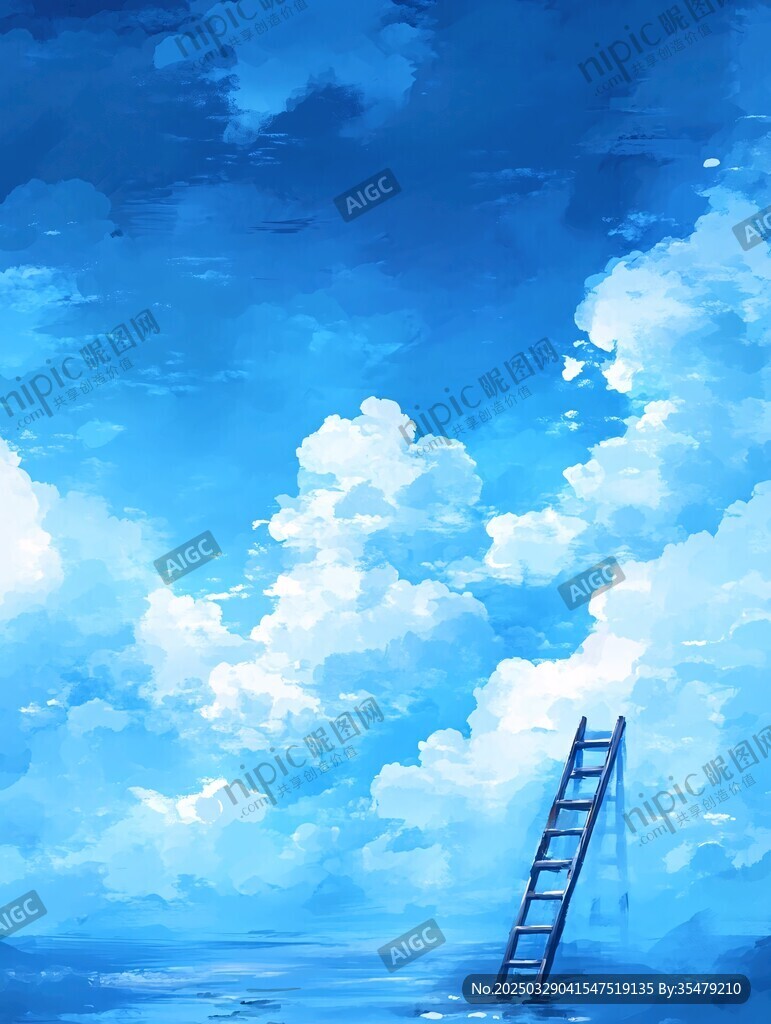 云梯通向梦幻蓝天