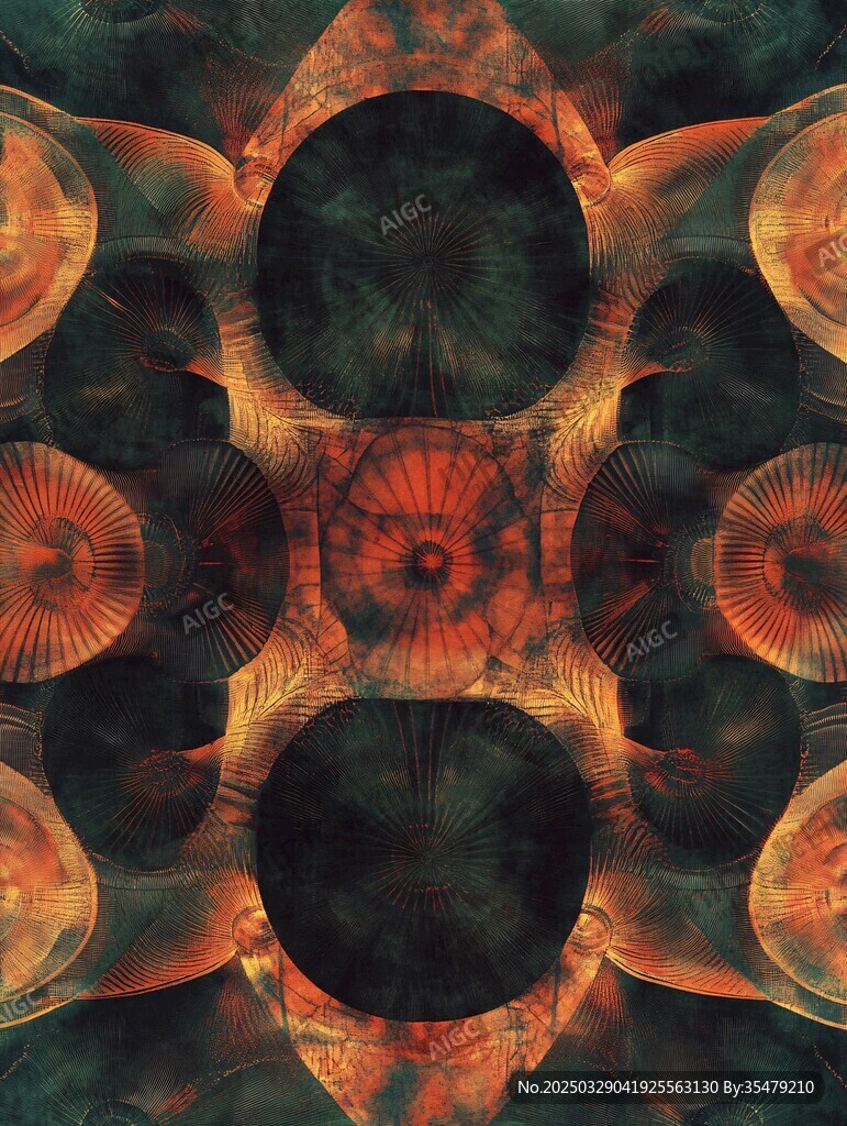 奇幻对称抽象艺术图案