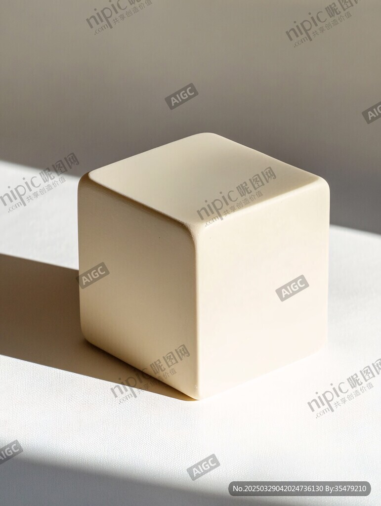 简约米色立方体静物