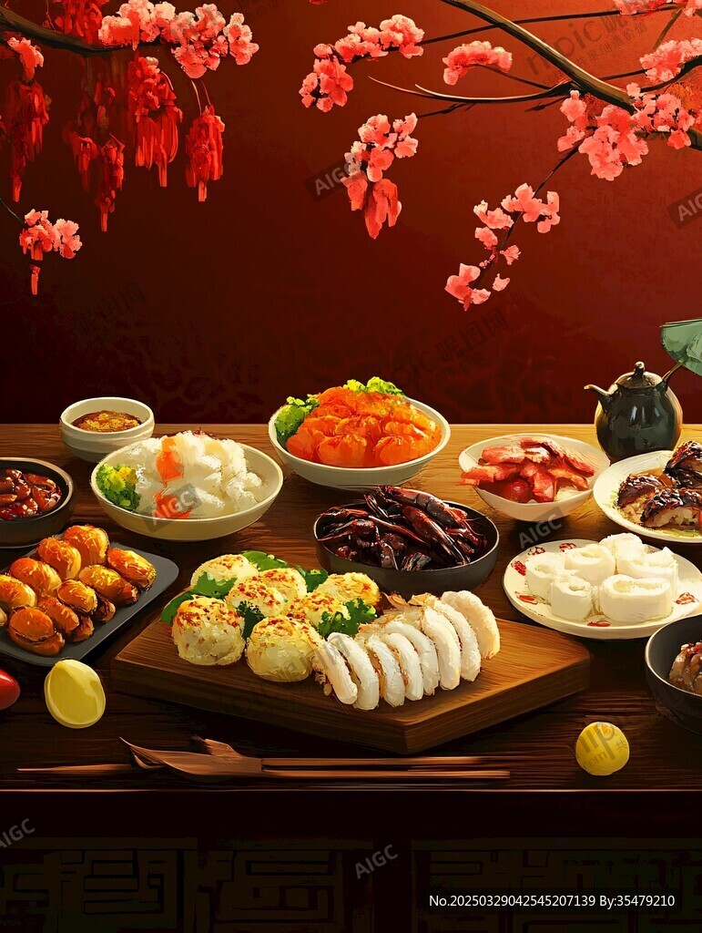 中式传统美食与雅致摆盘