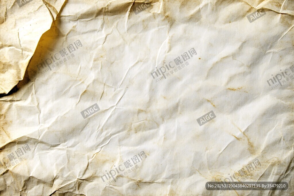复古褶皱旧纸张纹理
