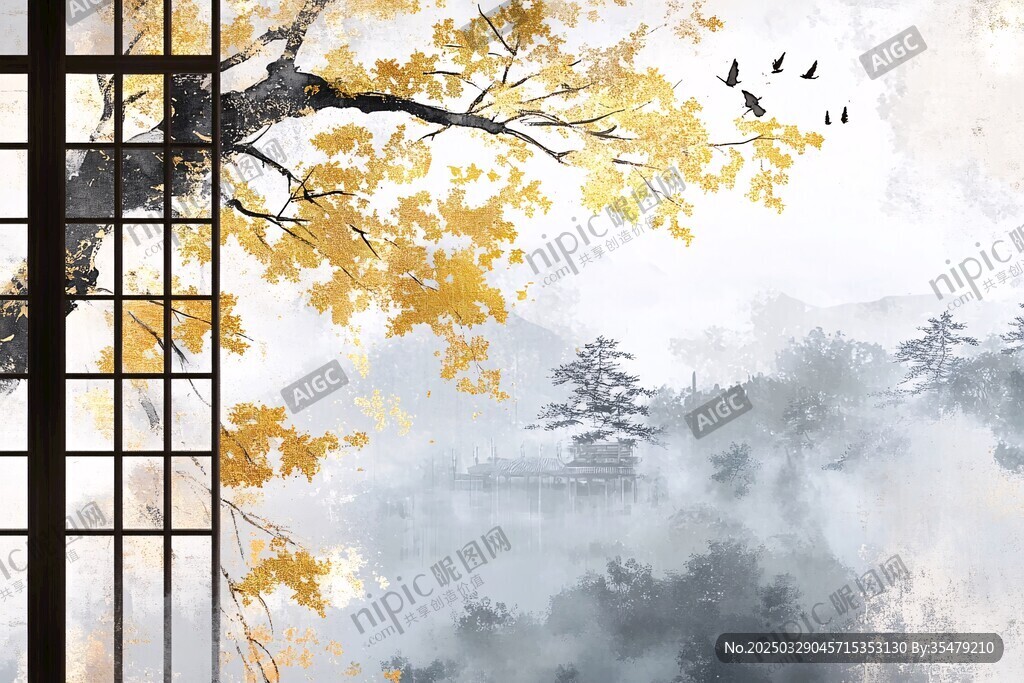 秋景窗韵