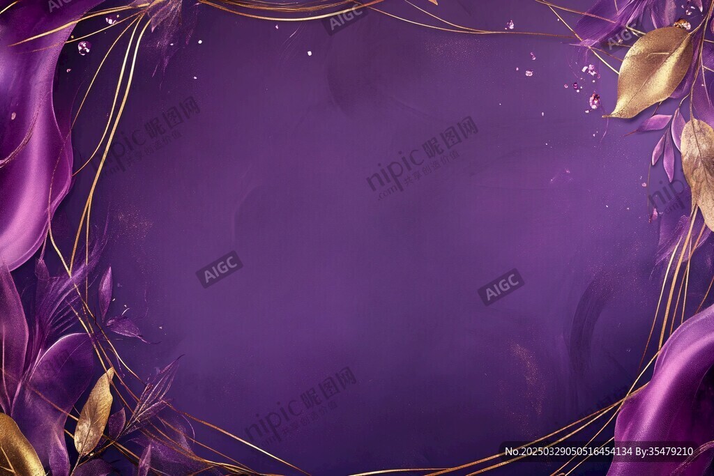 紫色鎏金浪漫梦幻背景图