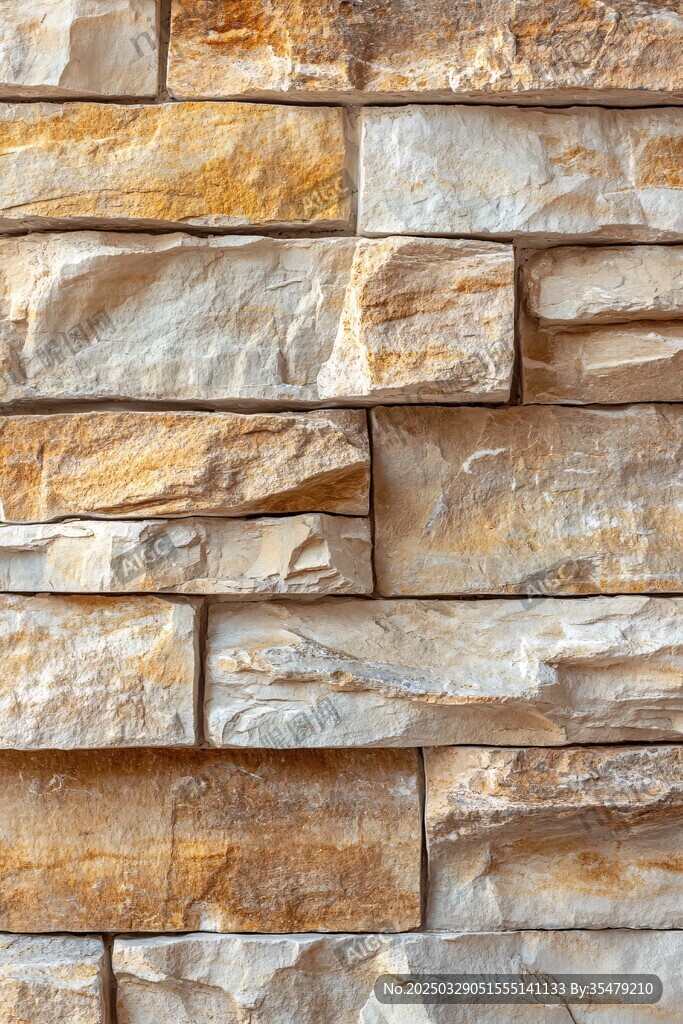 石砌墙面纹理特写