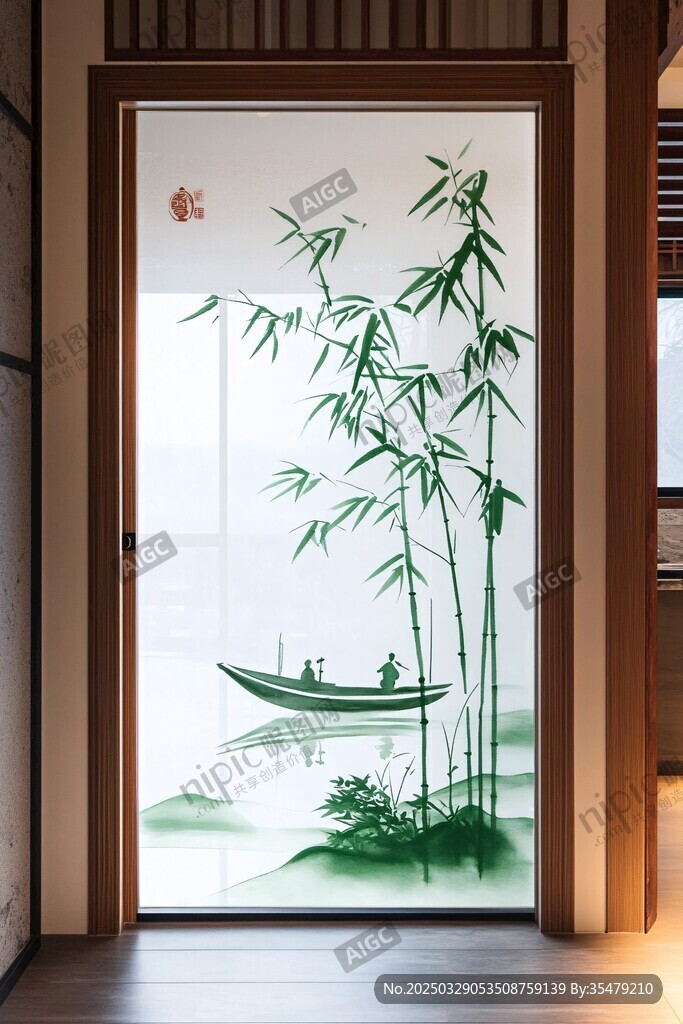 中式竹影屏风 诗意雅致
