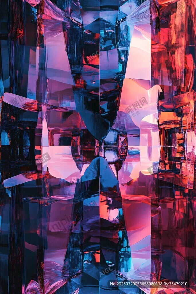 梦幻几何抽象艺术场景
