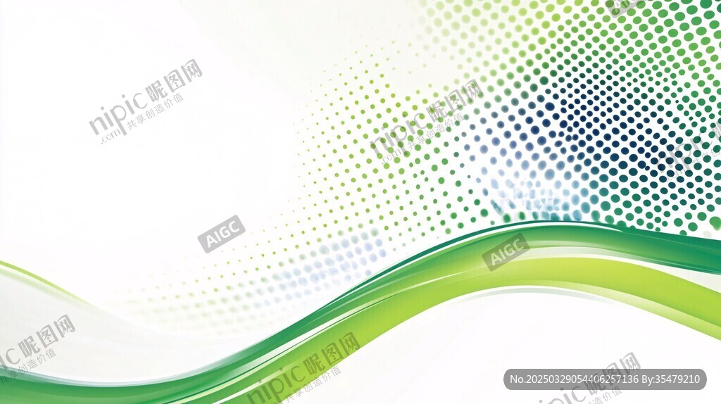 绿色波点动感抽象背景图