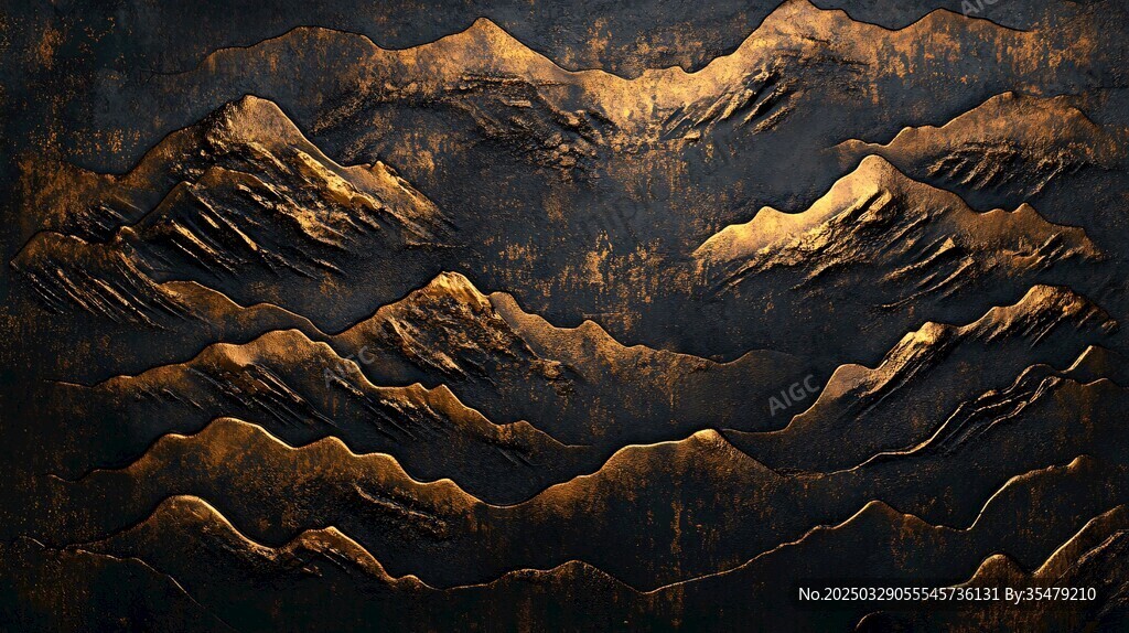 金色山峦纹理艺术背景图