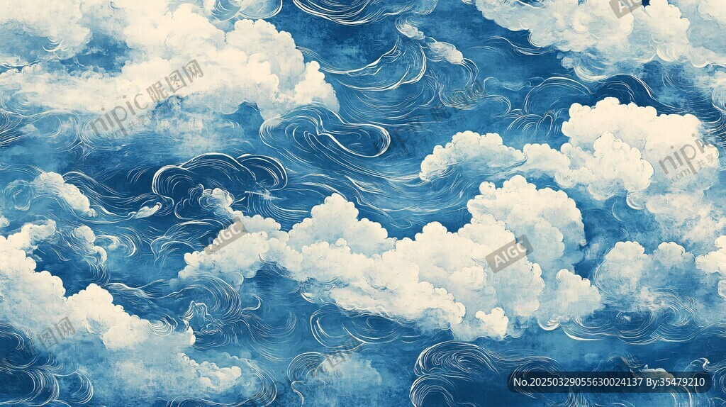 梦幻云海艺术纹理画面