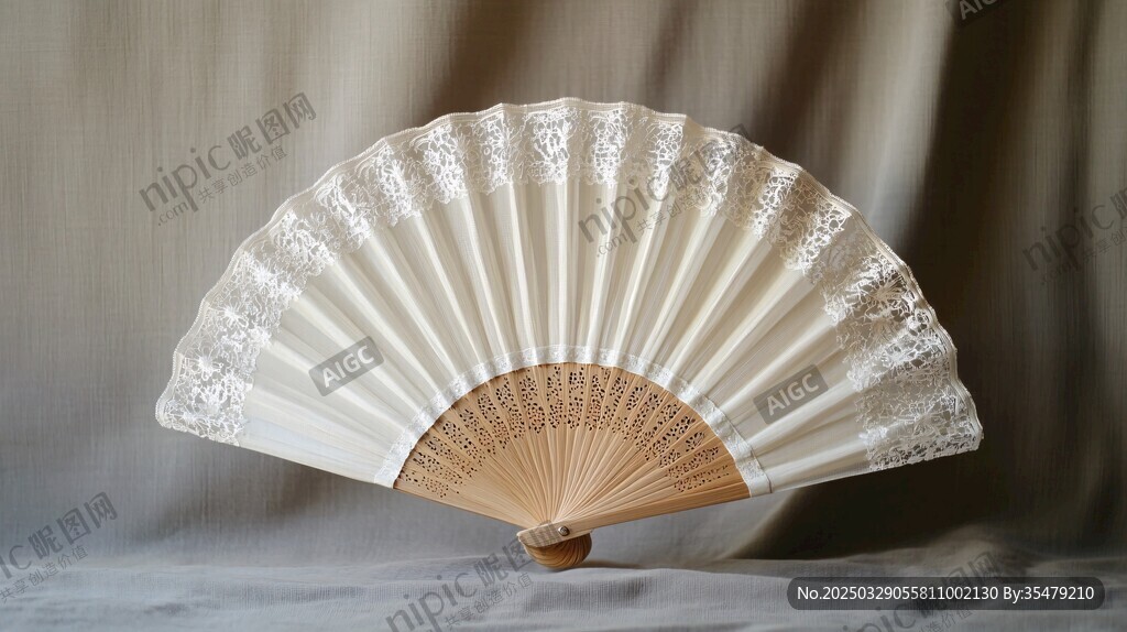 古典白色折扇 尽显优雅韵味