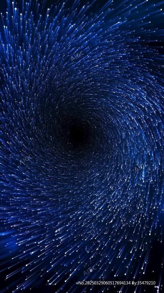 蓝色星空漩涡宇宙景象