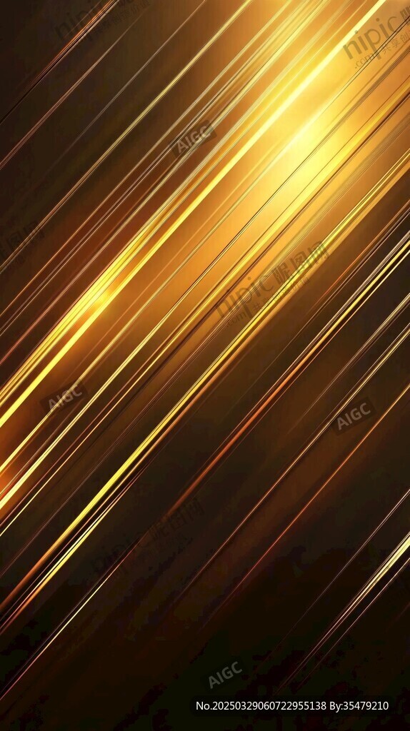 金色炫光动感线条背景图